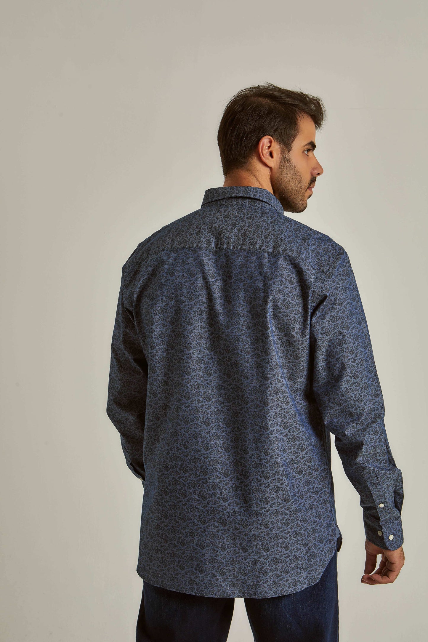 Men Regular Fit Shirt - Dark Blue