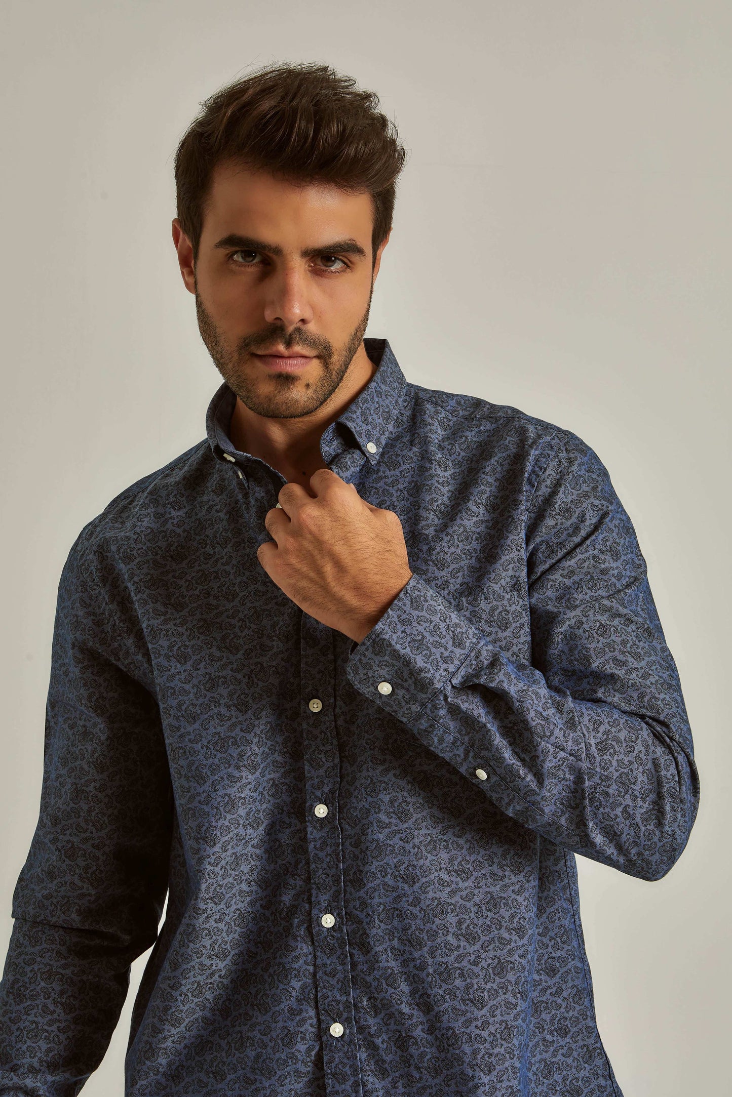 Men Regular Fit Shirt - Dark Blue