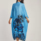 Women Regular Fit Kaftan - Printed Blue
