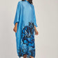 Women Regular Fit Kaftan - Printed Blue