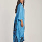 Women Regular Fit Kaftan - Printed Blue