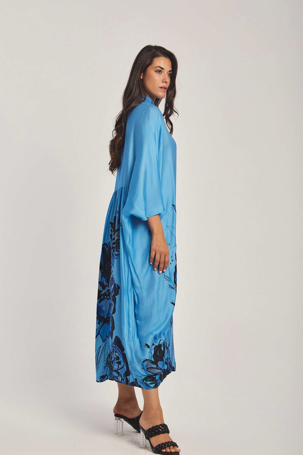 Women Regular Fit Kaftan - Printed Blue
