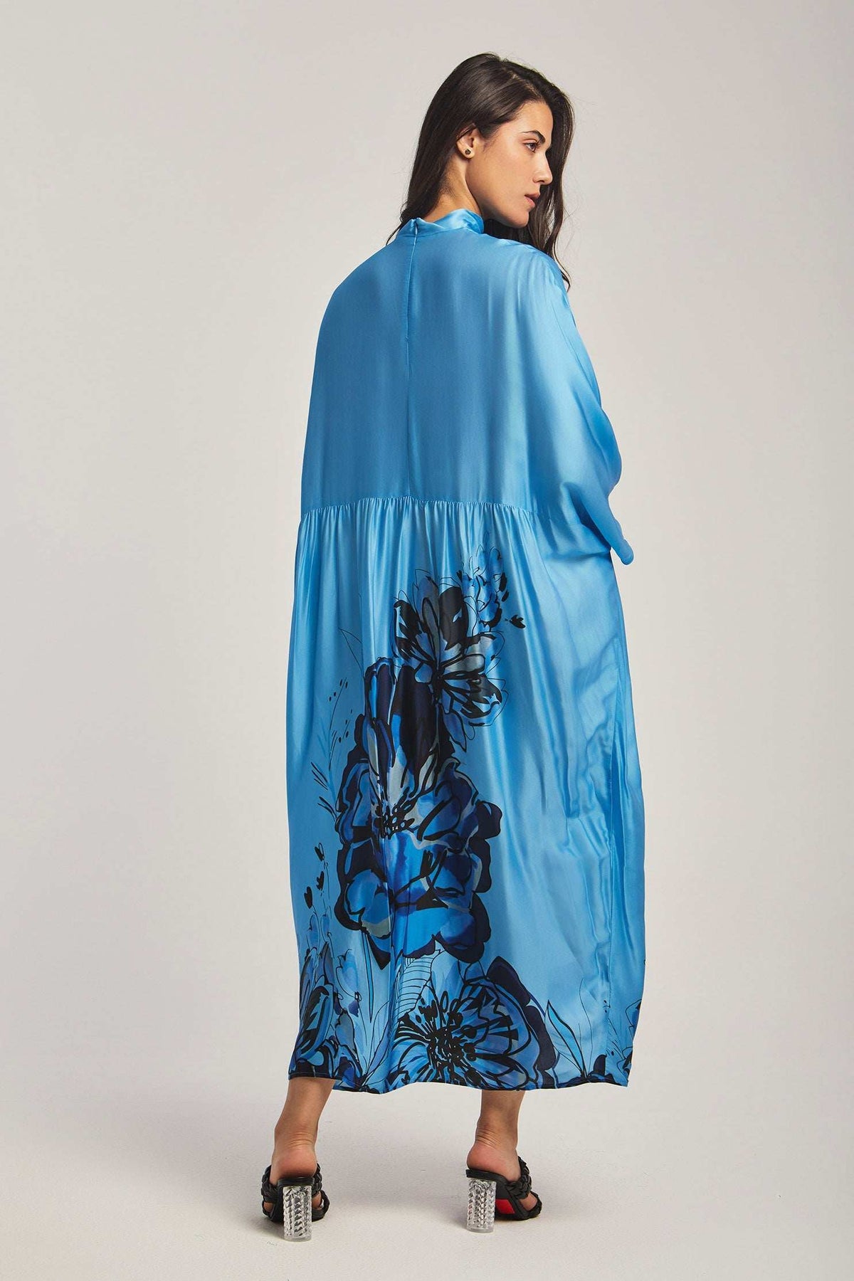 Women Regular Fit Kaftan - Printed Blue