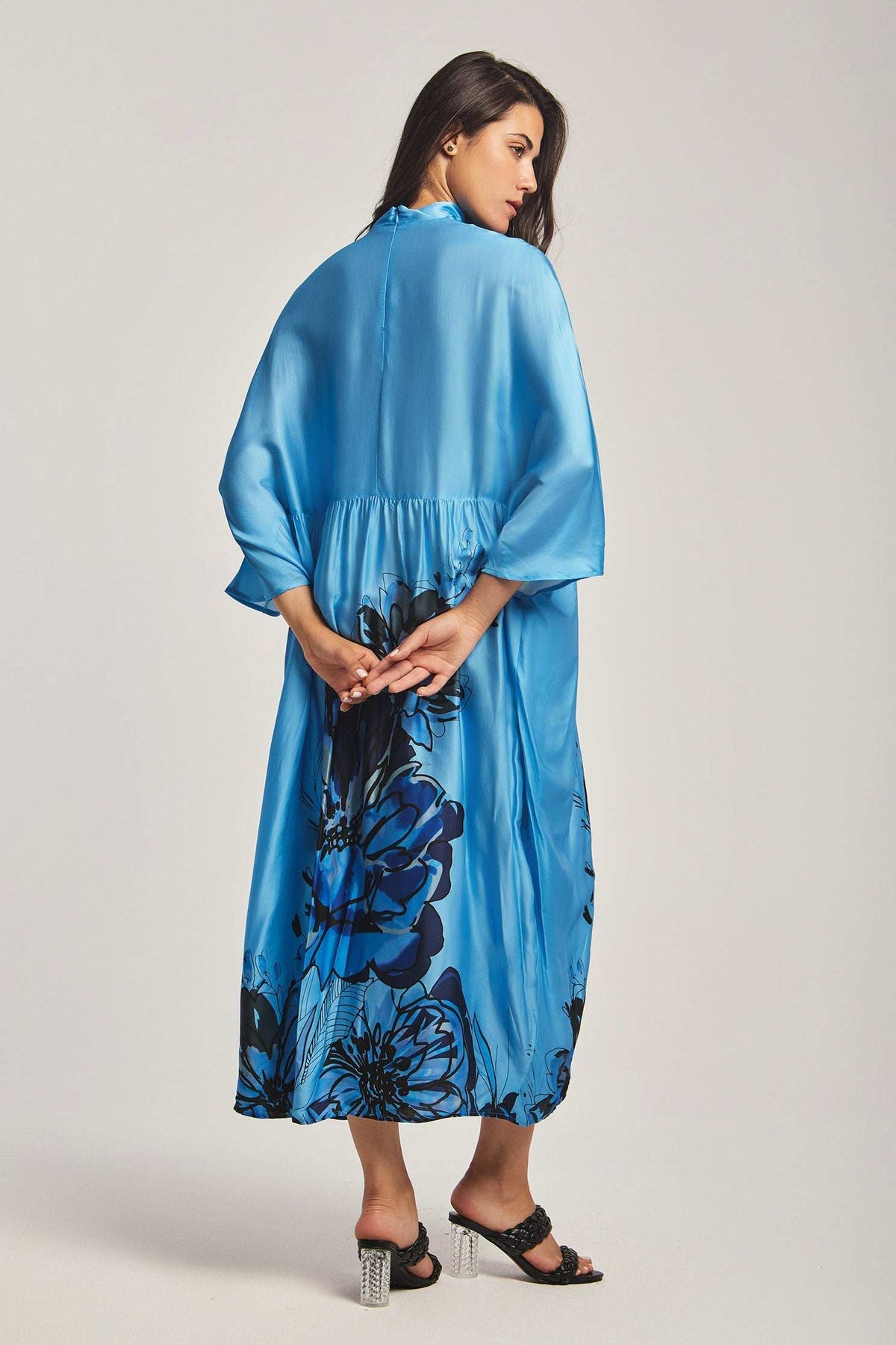 Women Regular Fit Kaftan - Printed Blue