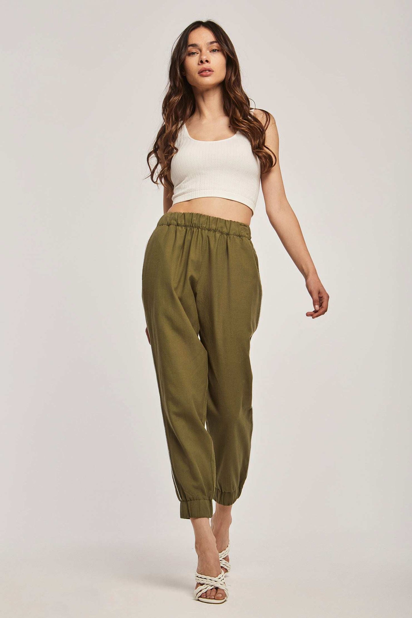 Women Regular Fit Pant -  Green