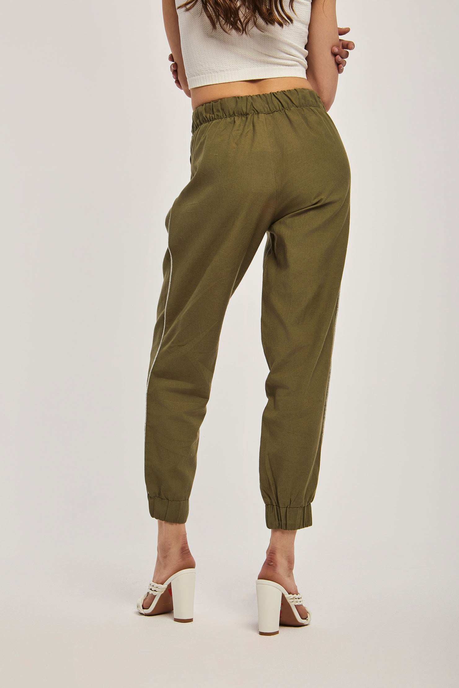 Women Regular Fit Pant -  Green