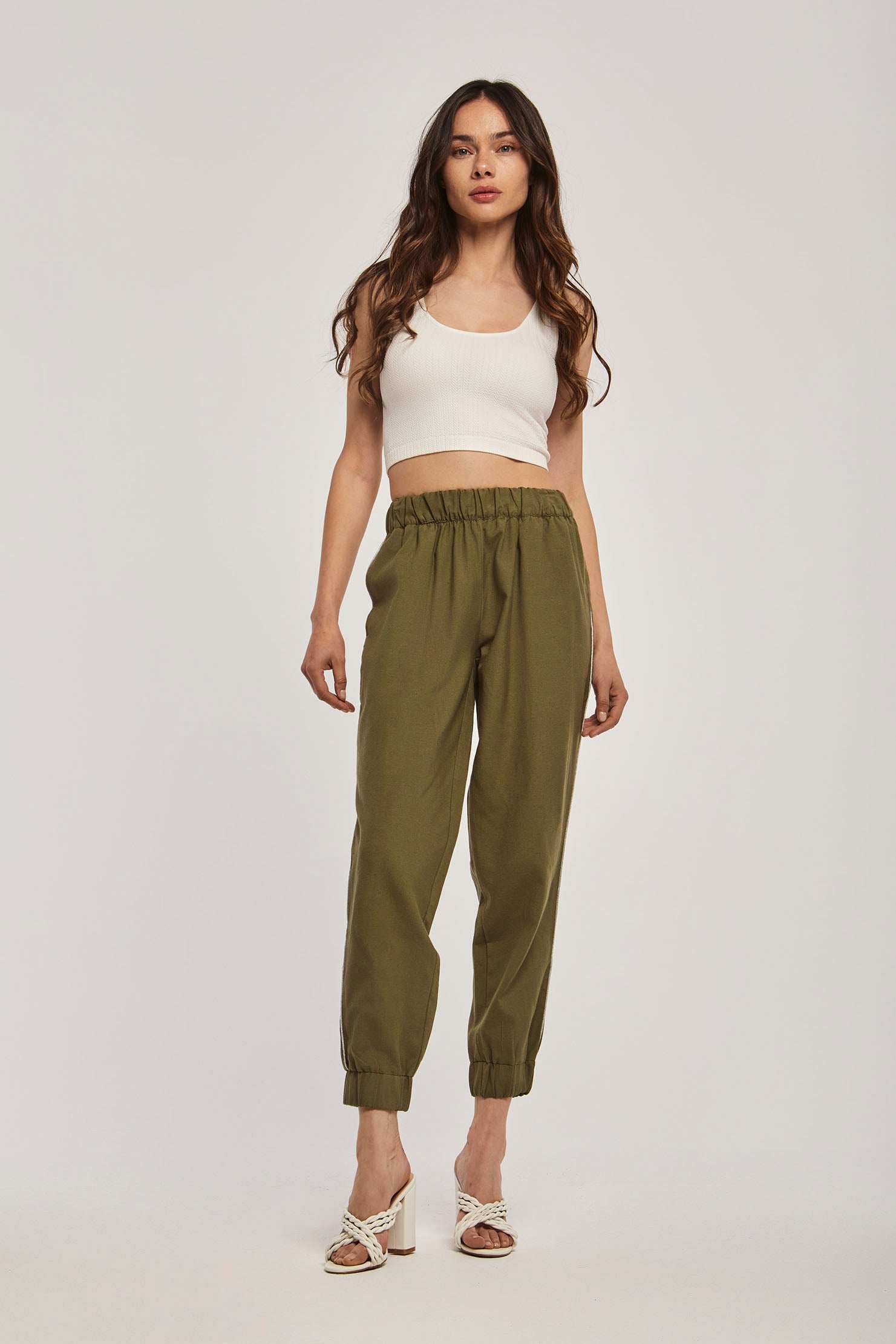Women Regular Fit Pant -  Green