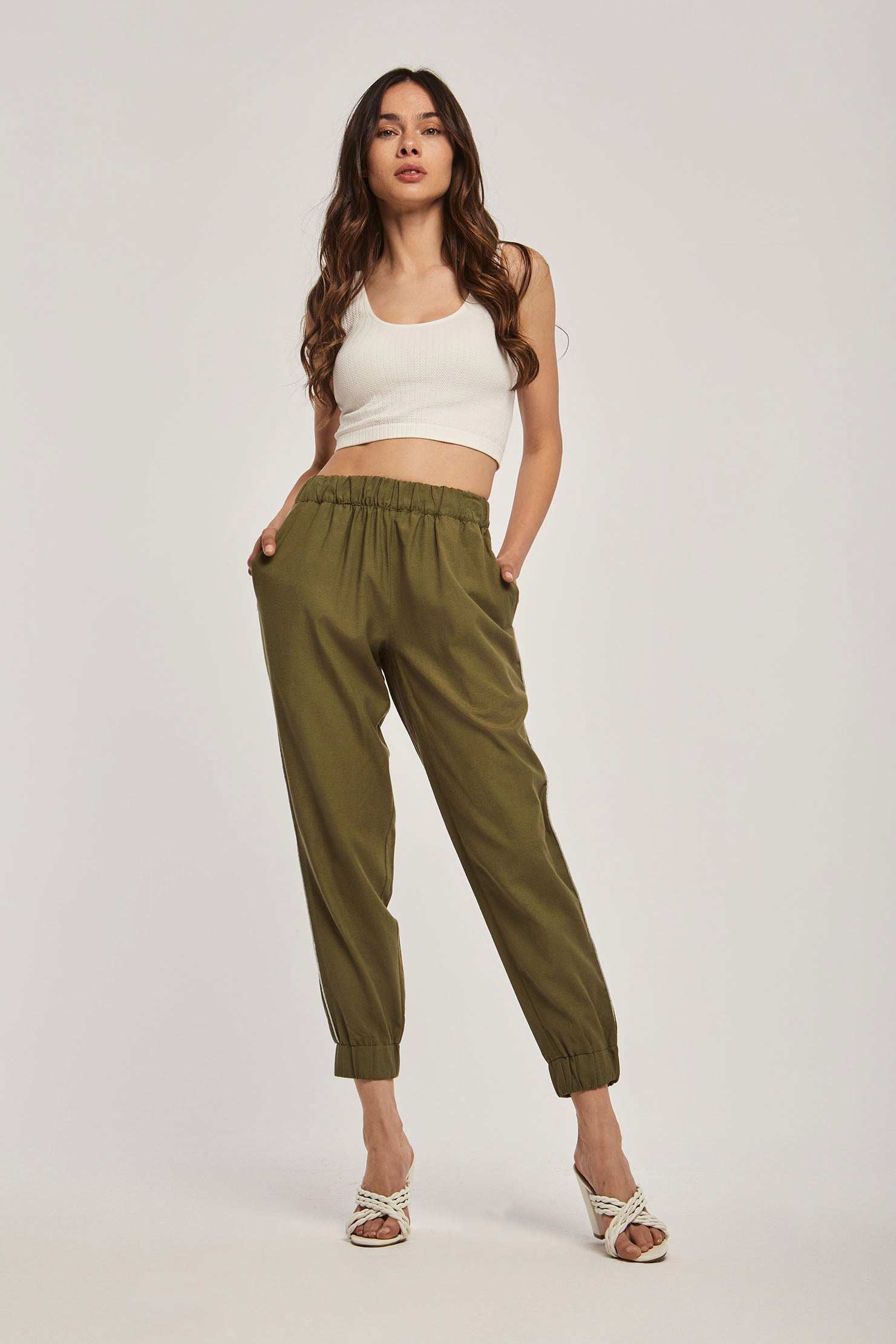 Women Regular Fit Pant -  Green