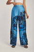 Women Regular Fit Pant - Printed Blue