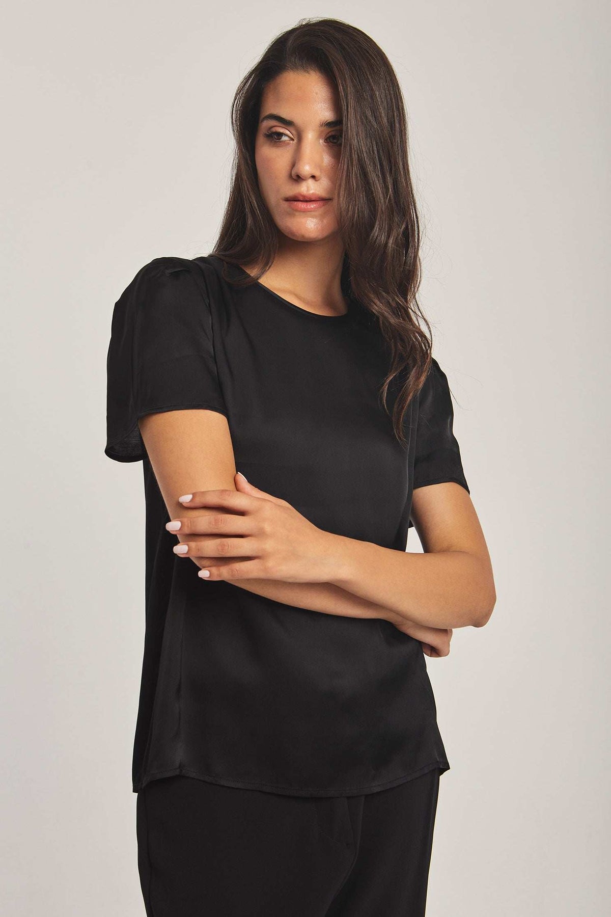 Women Regular Fit Top - Black
