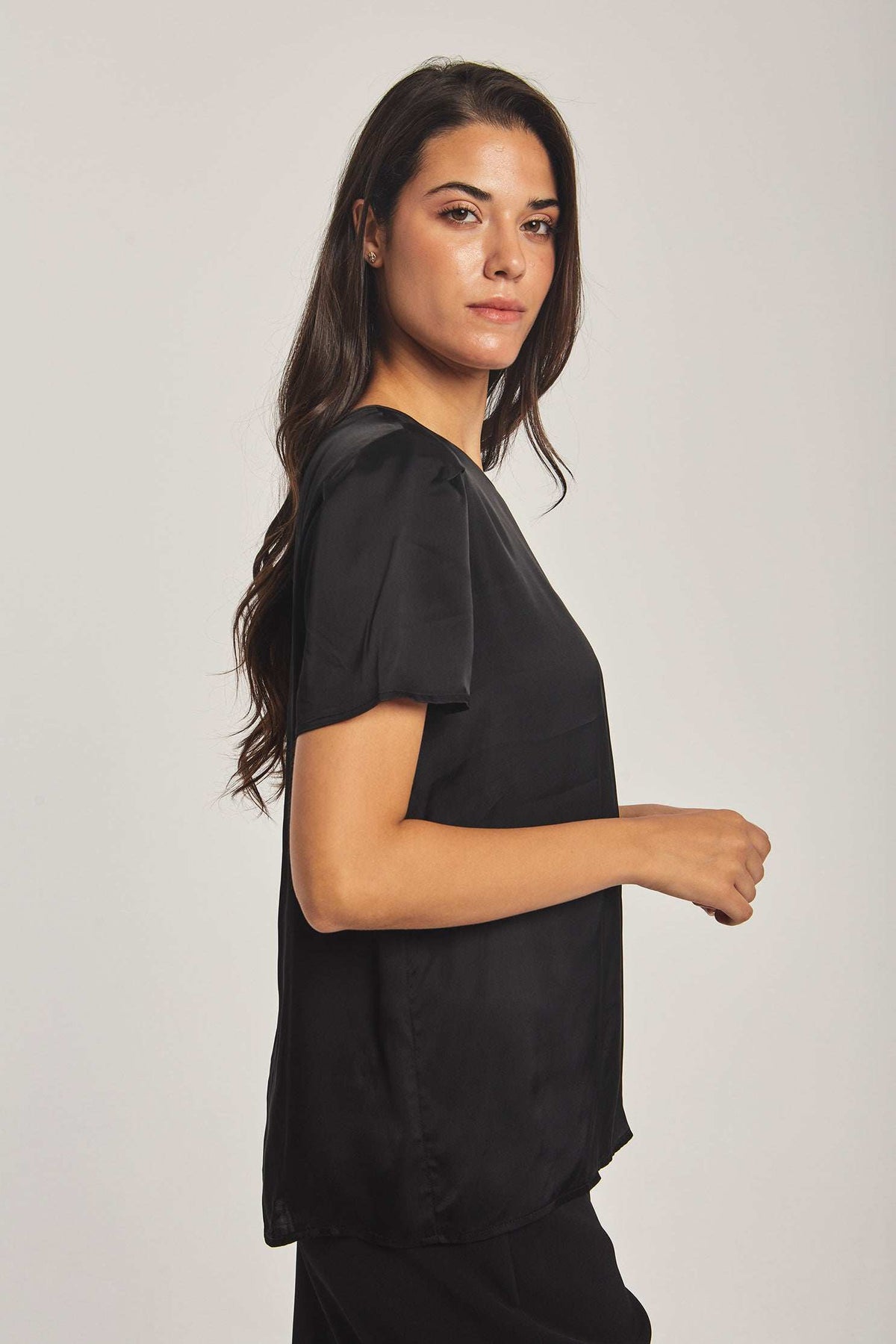 Women Regular Fit Top - Black