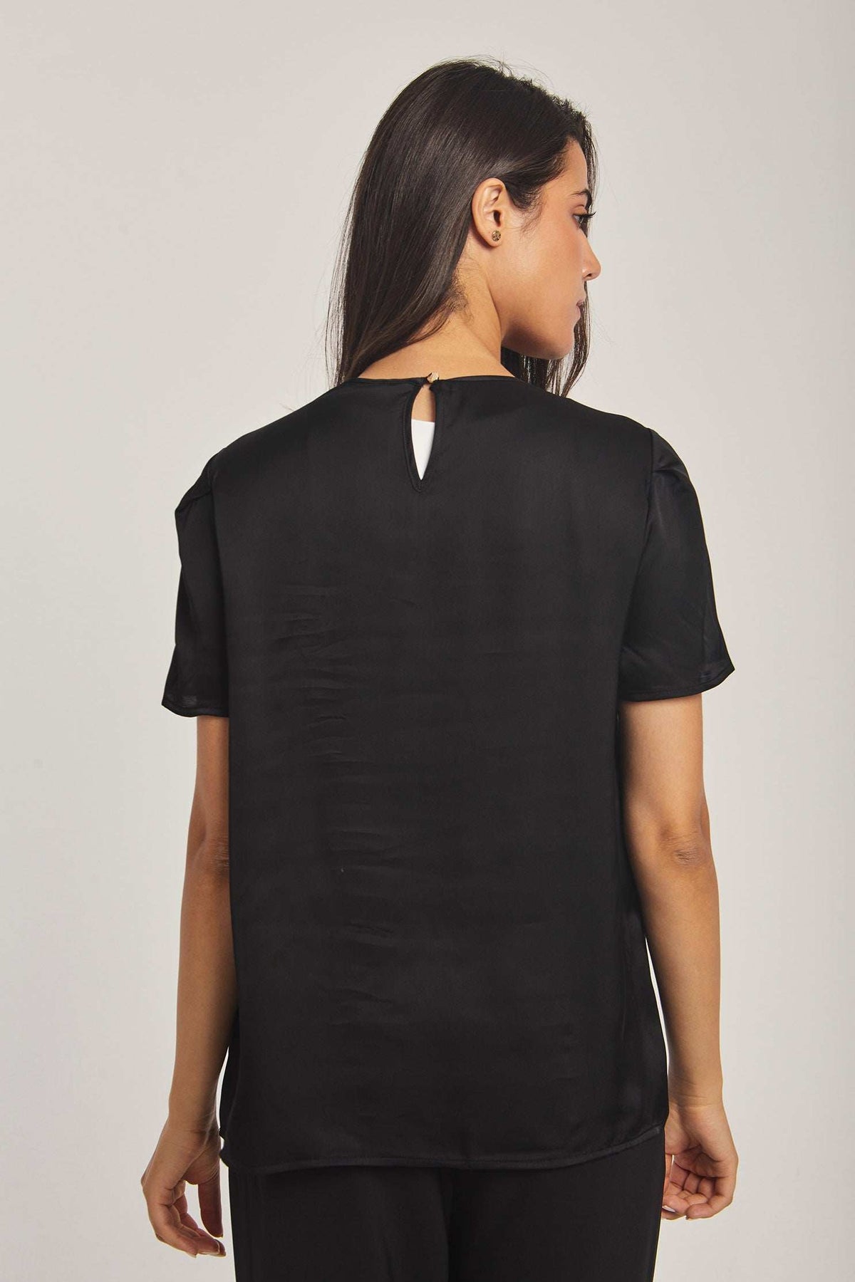 Women Regular Fit Top - Black