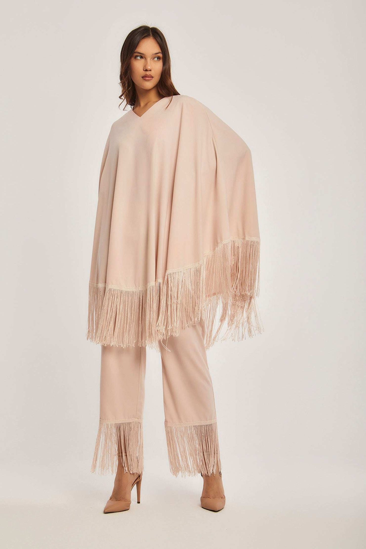 بنطال نسائي عادي - أبيض أصفر