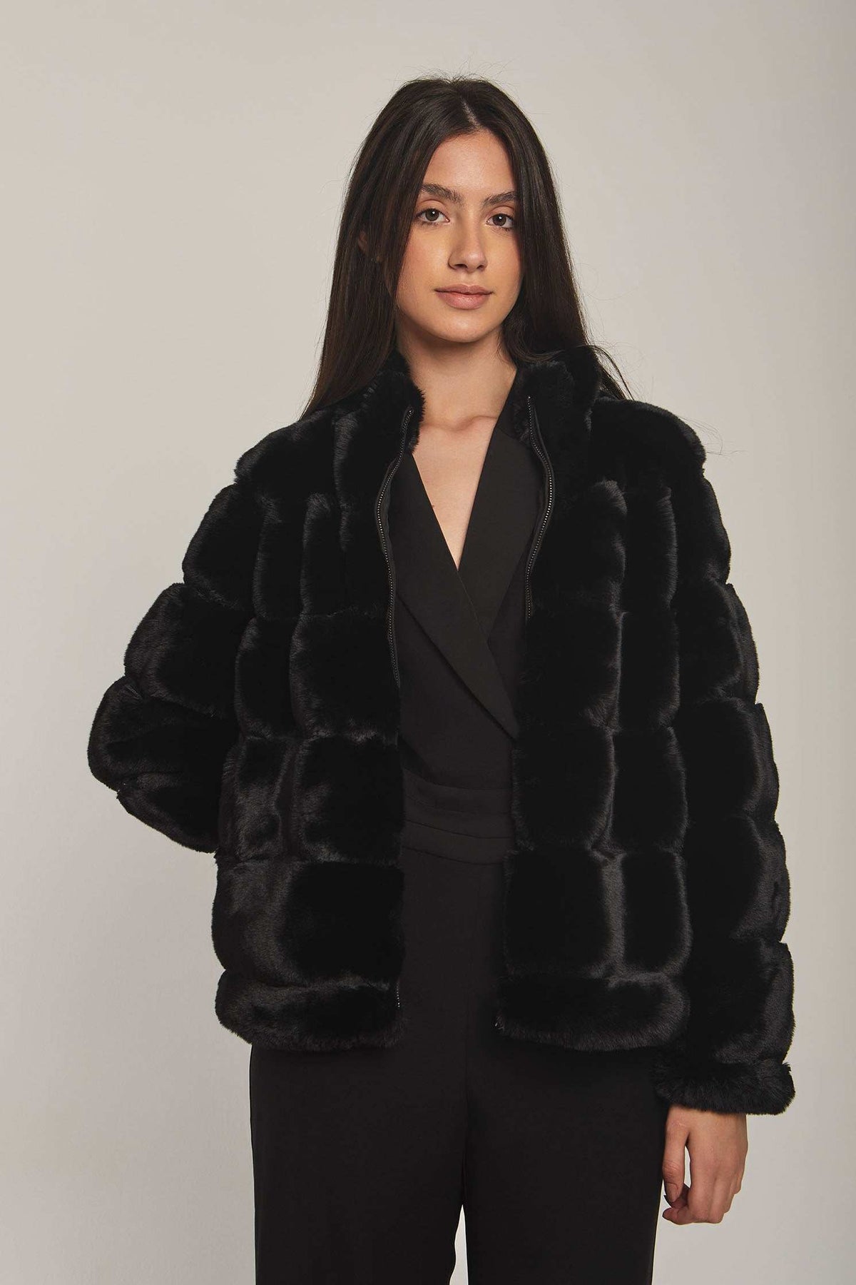Women Regular Fit Jacket - Black