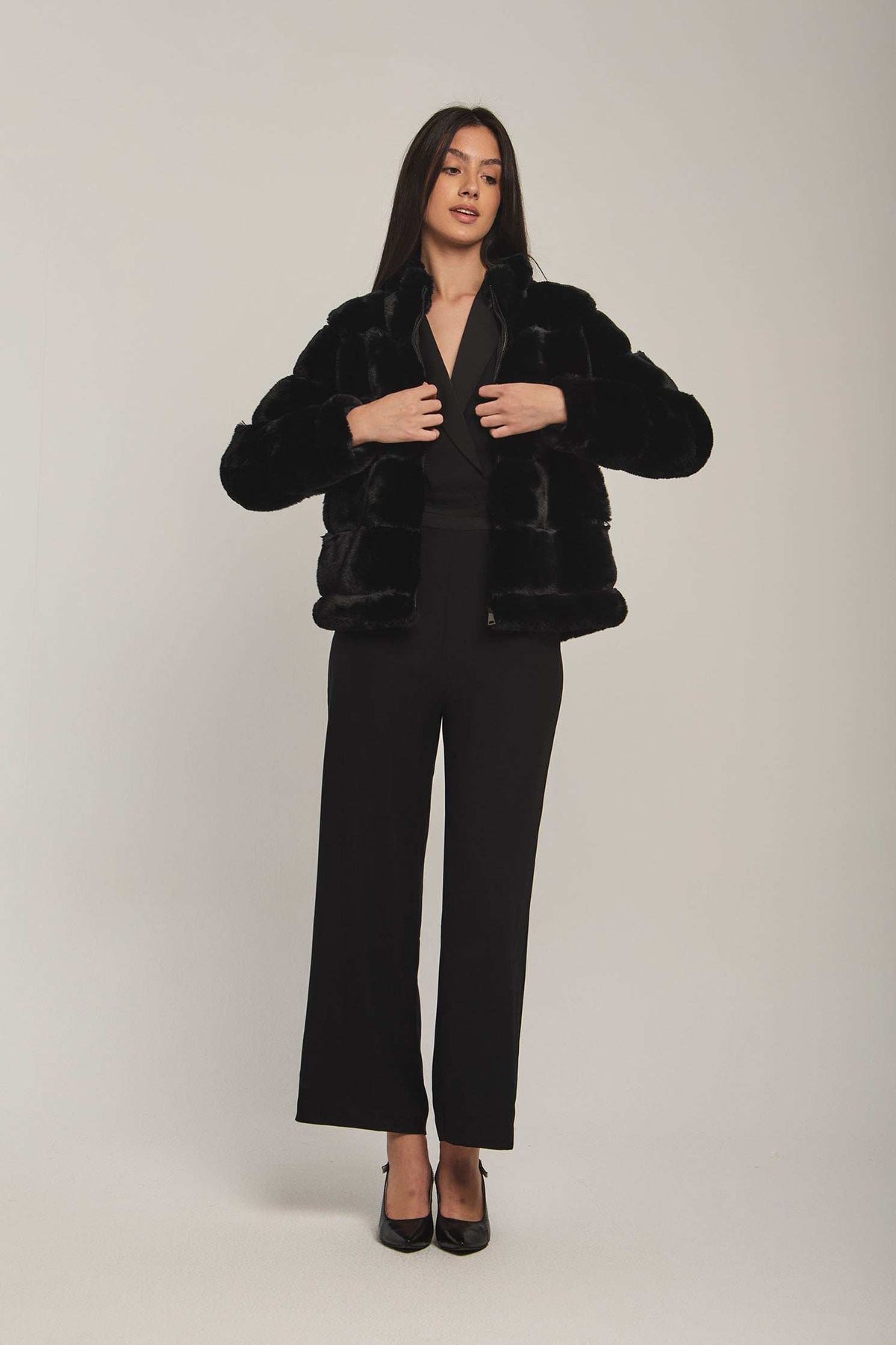 Women Regular Fit Jacket - Black