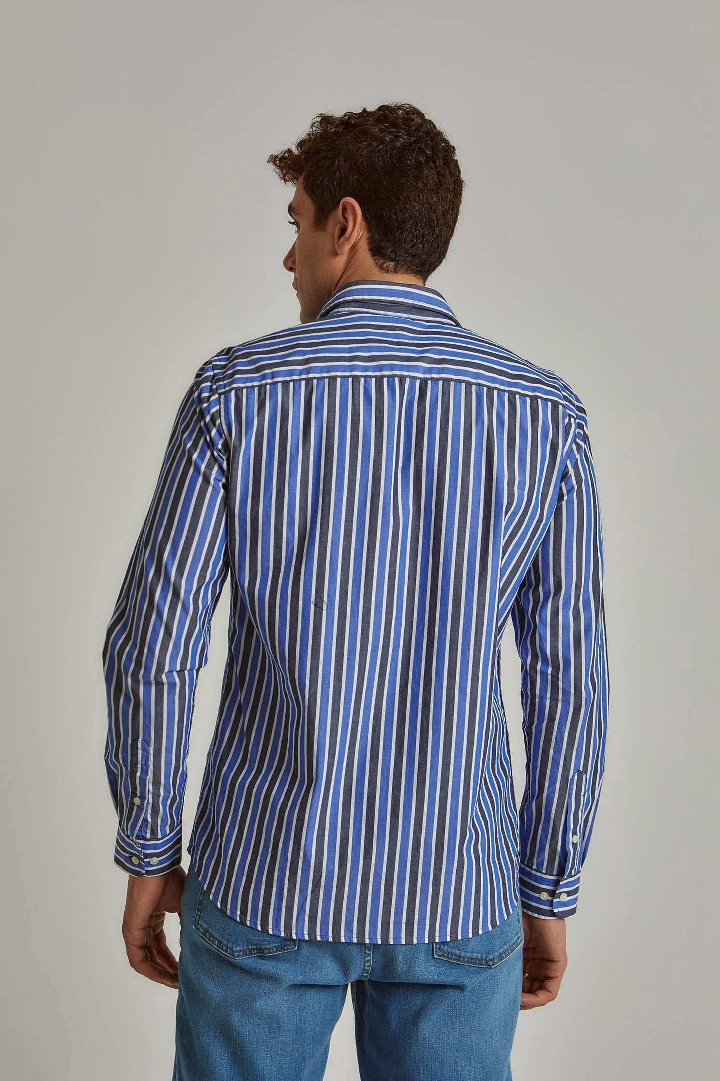 Men Regular Fit Shirt - Blue Multicolorcolor