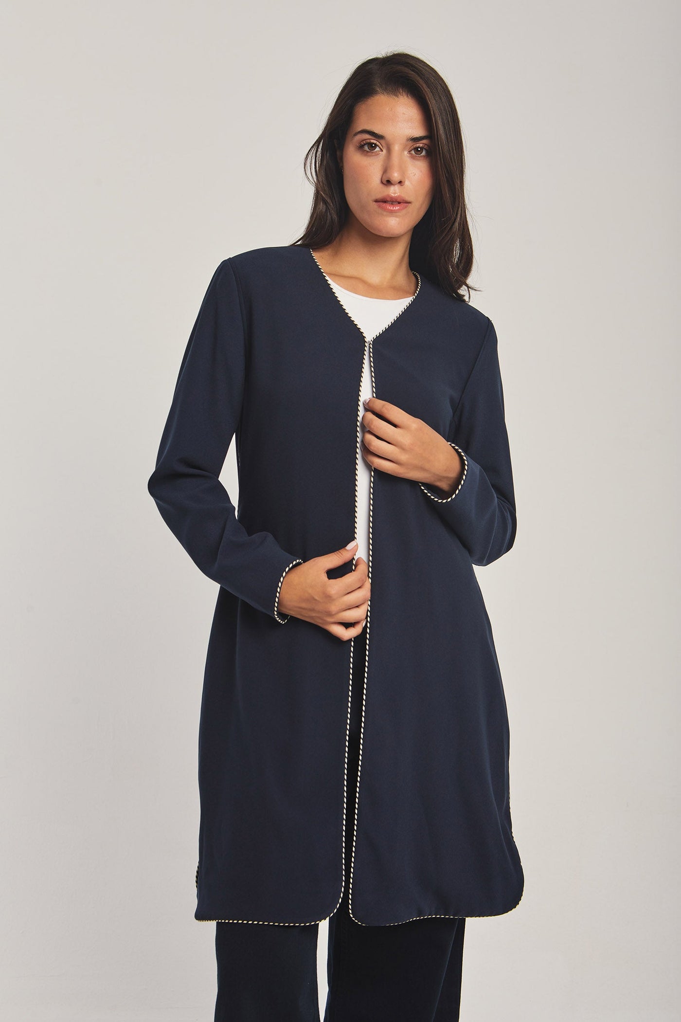 Women Regular Fit Jacket - Navy Dark Blue