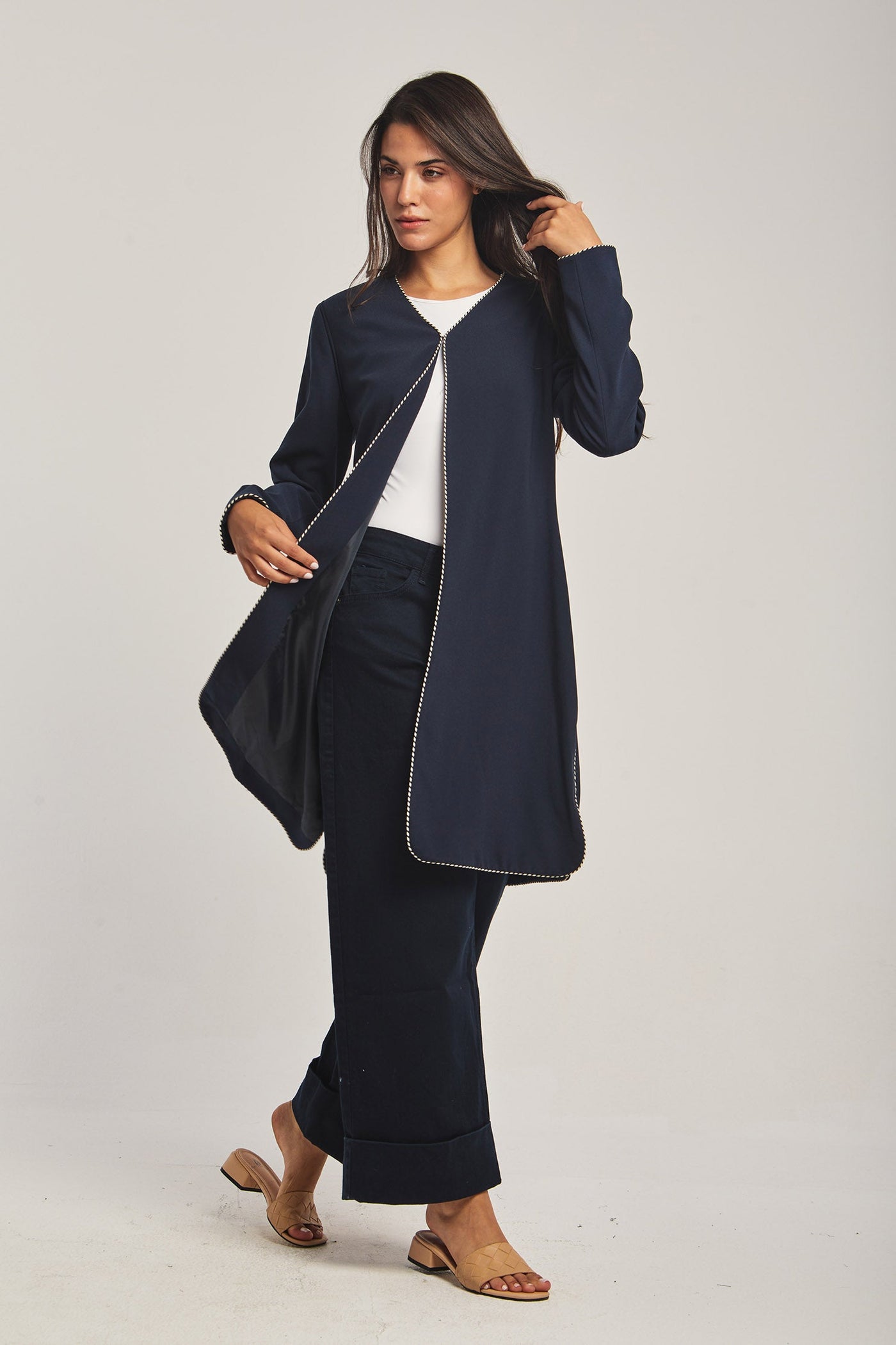 Women Regular Fit Jacket - Navy Dark Blue