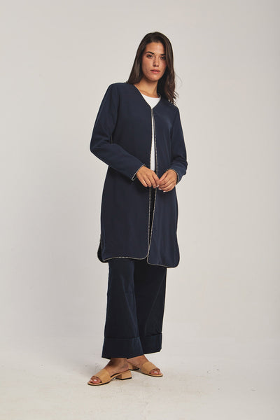 Women Regular Fit Jacket - Navy Dark Blue