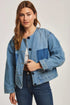 Women Oversized Jacket - Blue