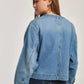 Women Oversized Jacket - Blue