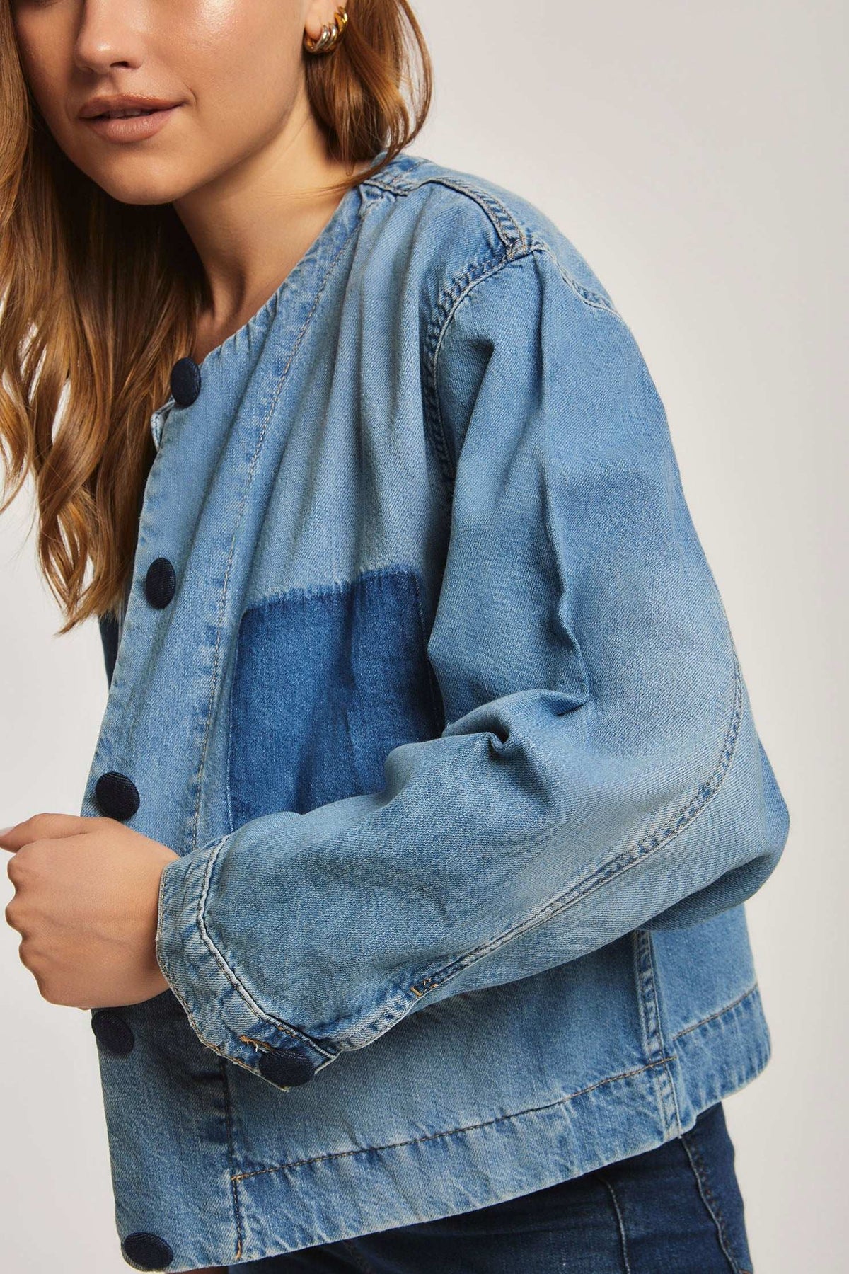 Women Oversized Jacket - Blue