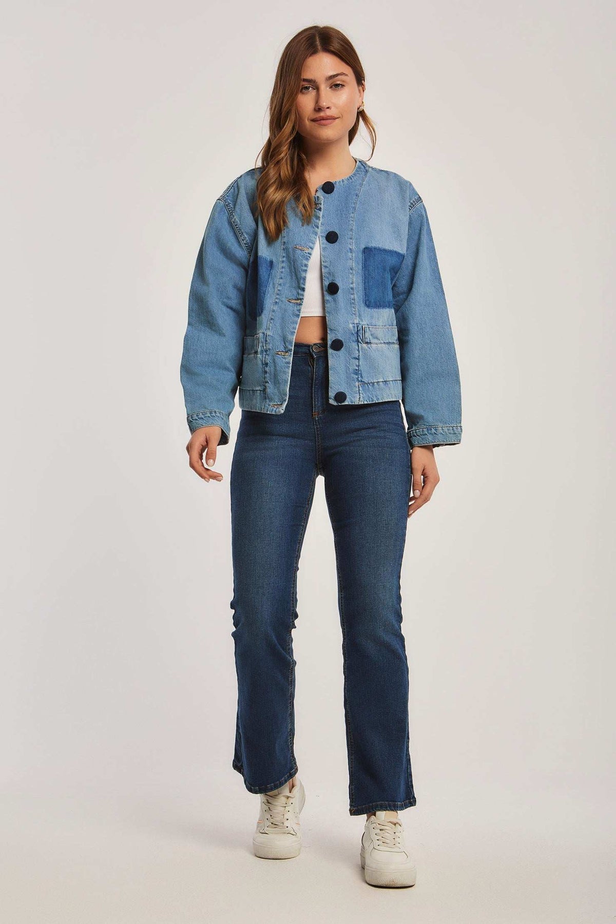 Women Oversized Jacket - Blue