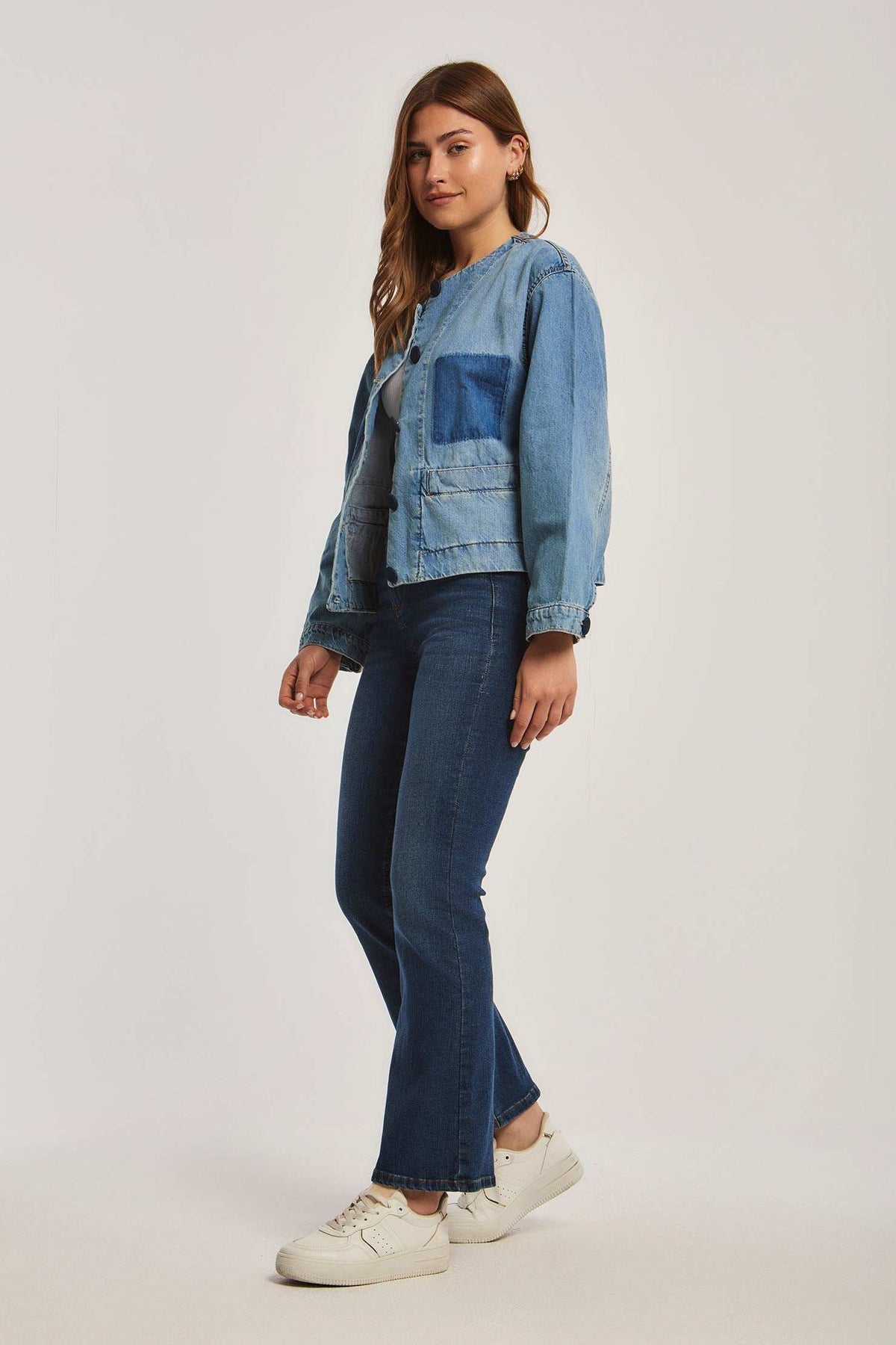 Women Oversized Jacket - Blue