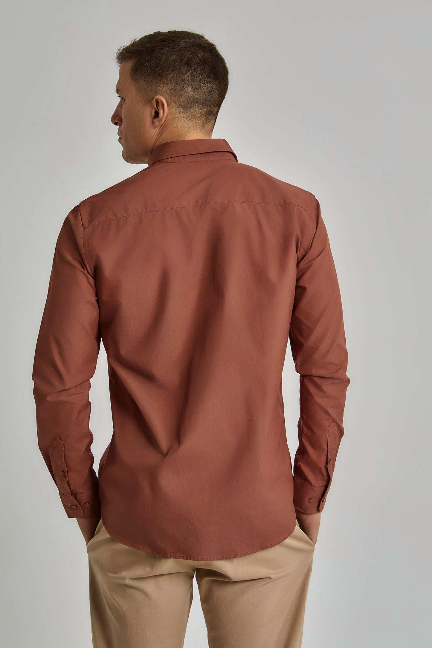Men Regular Fit Shirt - Brown