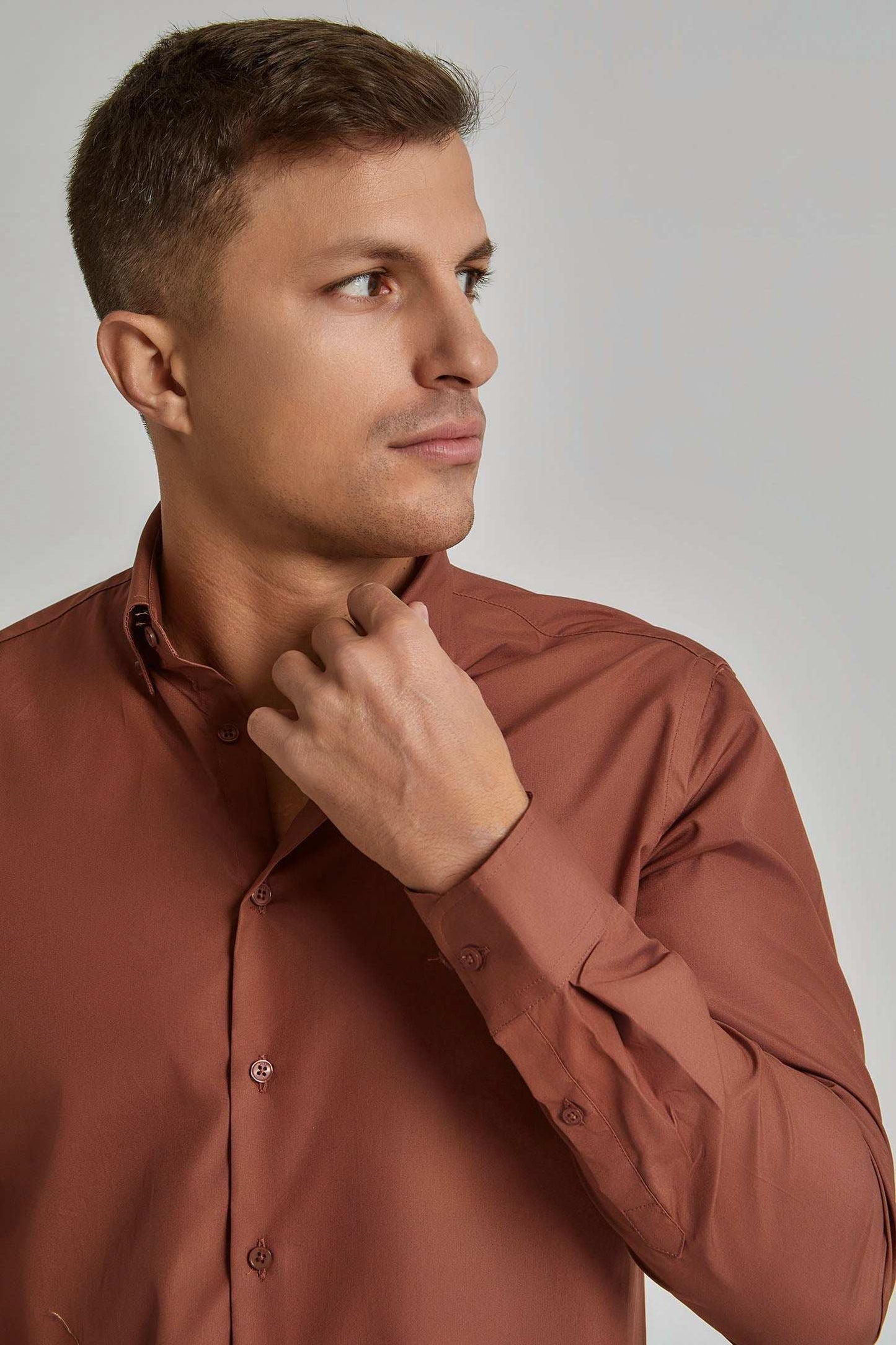 Men Regular Fit Shirt - Brown