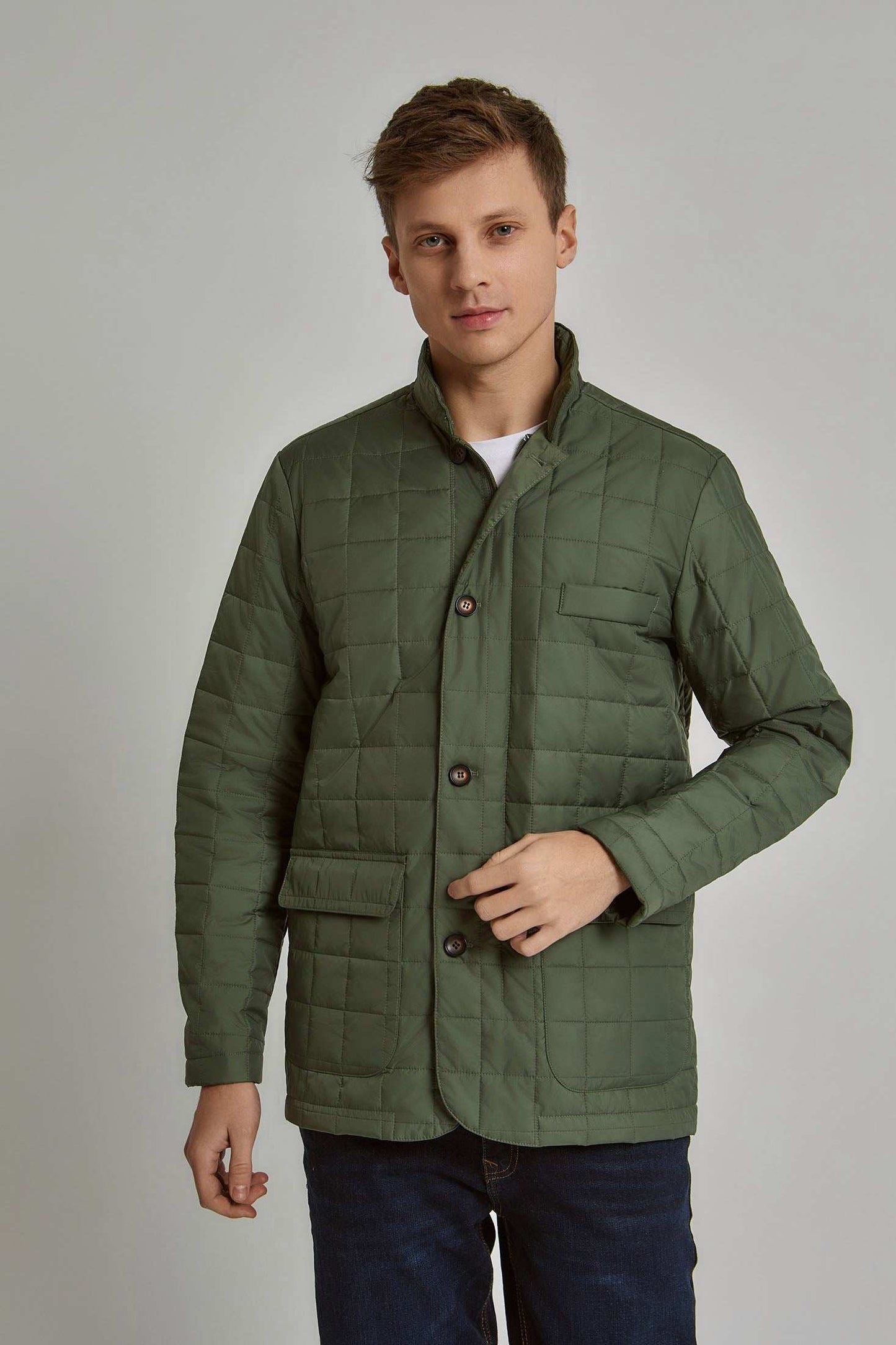 Men Regular Fit Jacket - Green