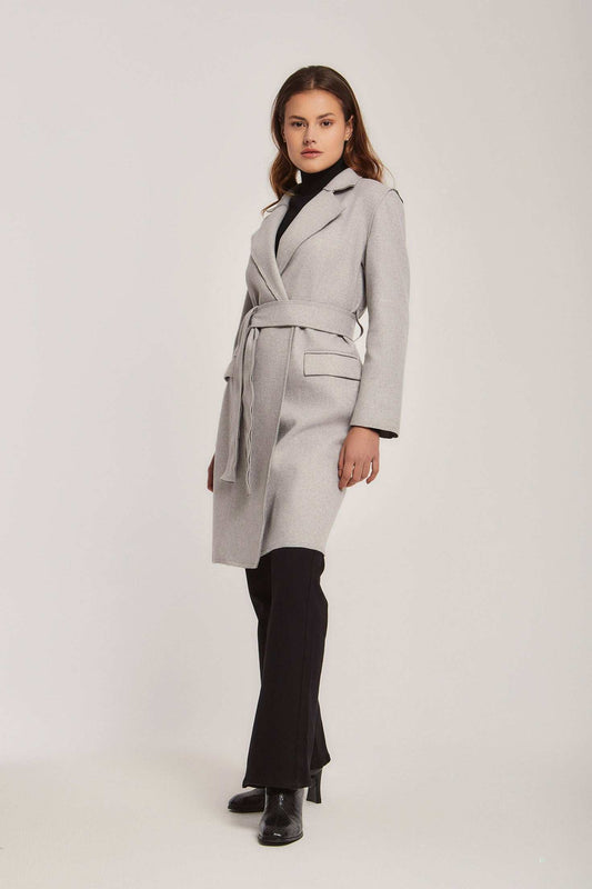 Women Regular Fit Coat - Grey