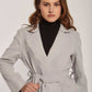 Women Regular Fit Coat - Grey