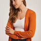 Women Regular Fit Cardigan - Orange