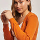 Women Regular Fit Cardigan - Orange