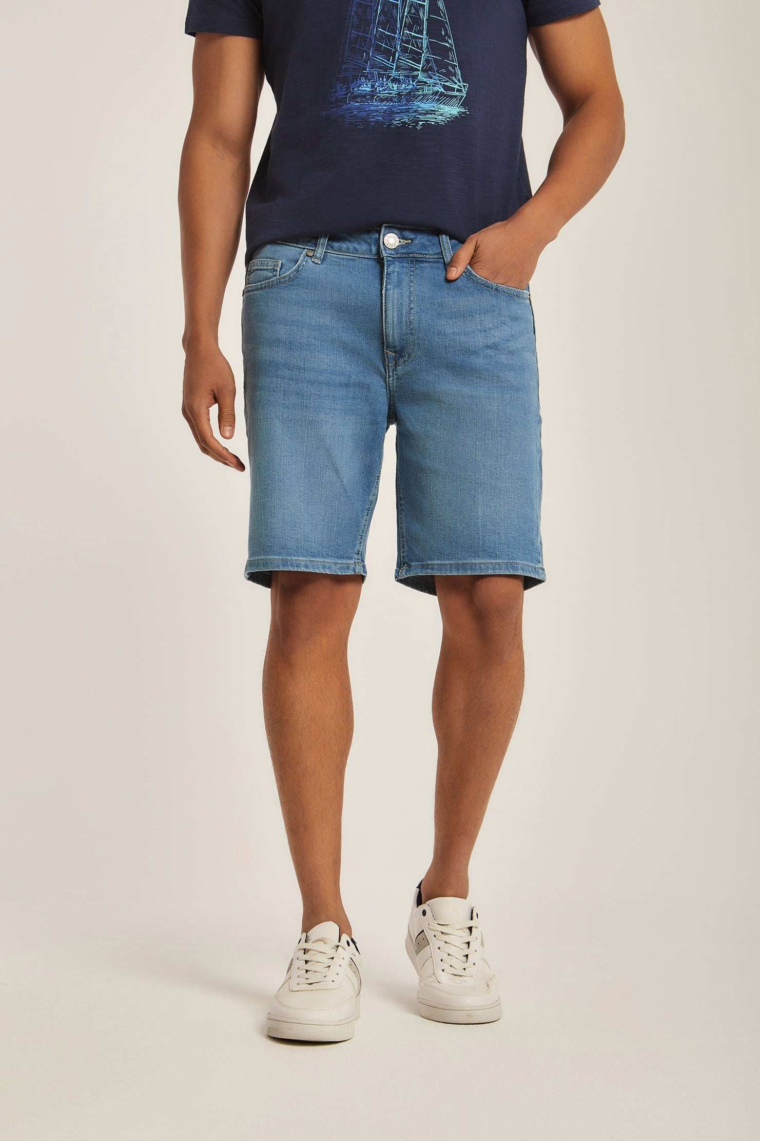 Men Regular Fit Shorts - Blue
