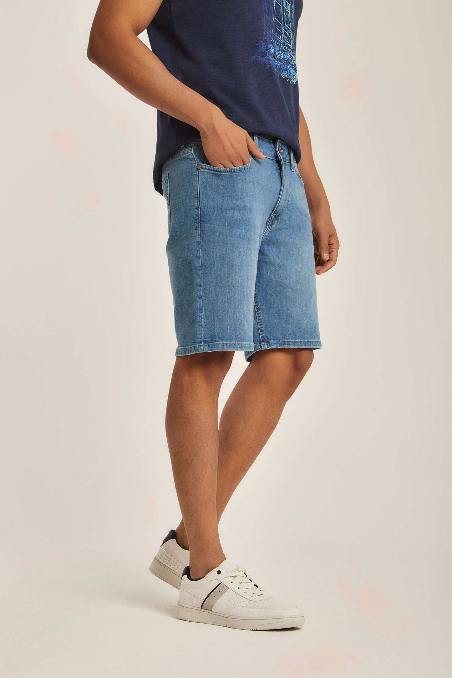 Men Regular Fit Shorts - Blue