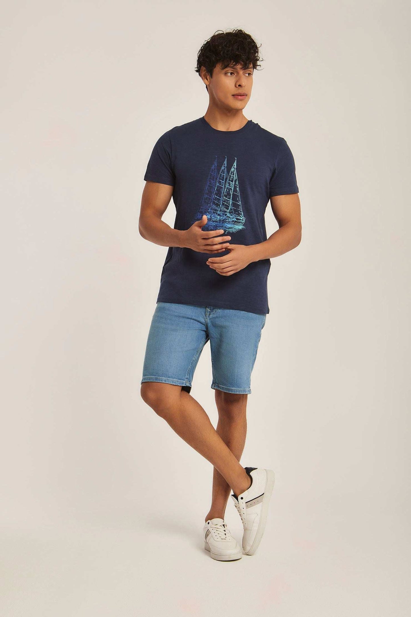 Men Regular Fit Shorts - Blue