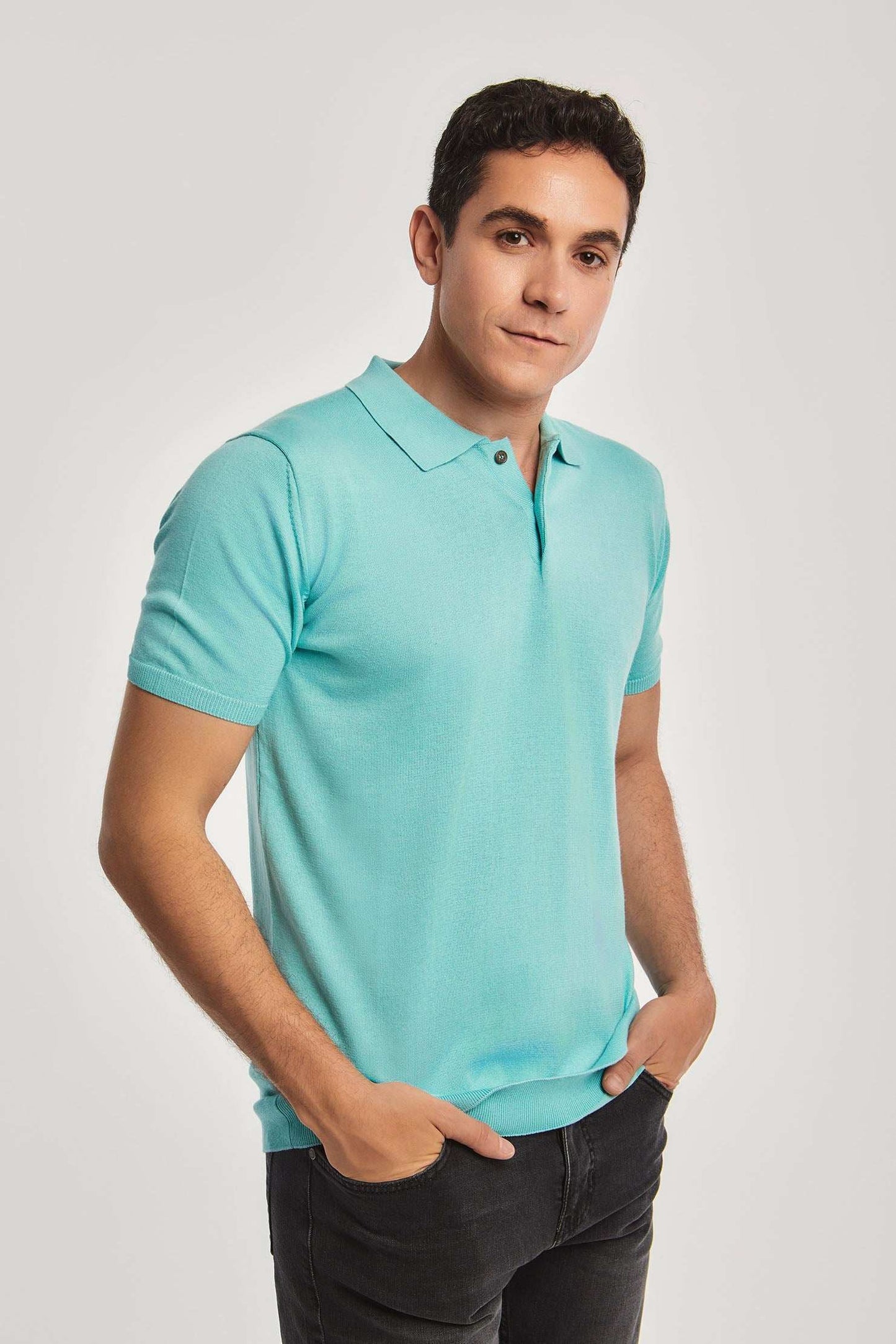 Men Regular Fit Polo - Blue