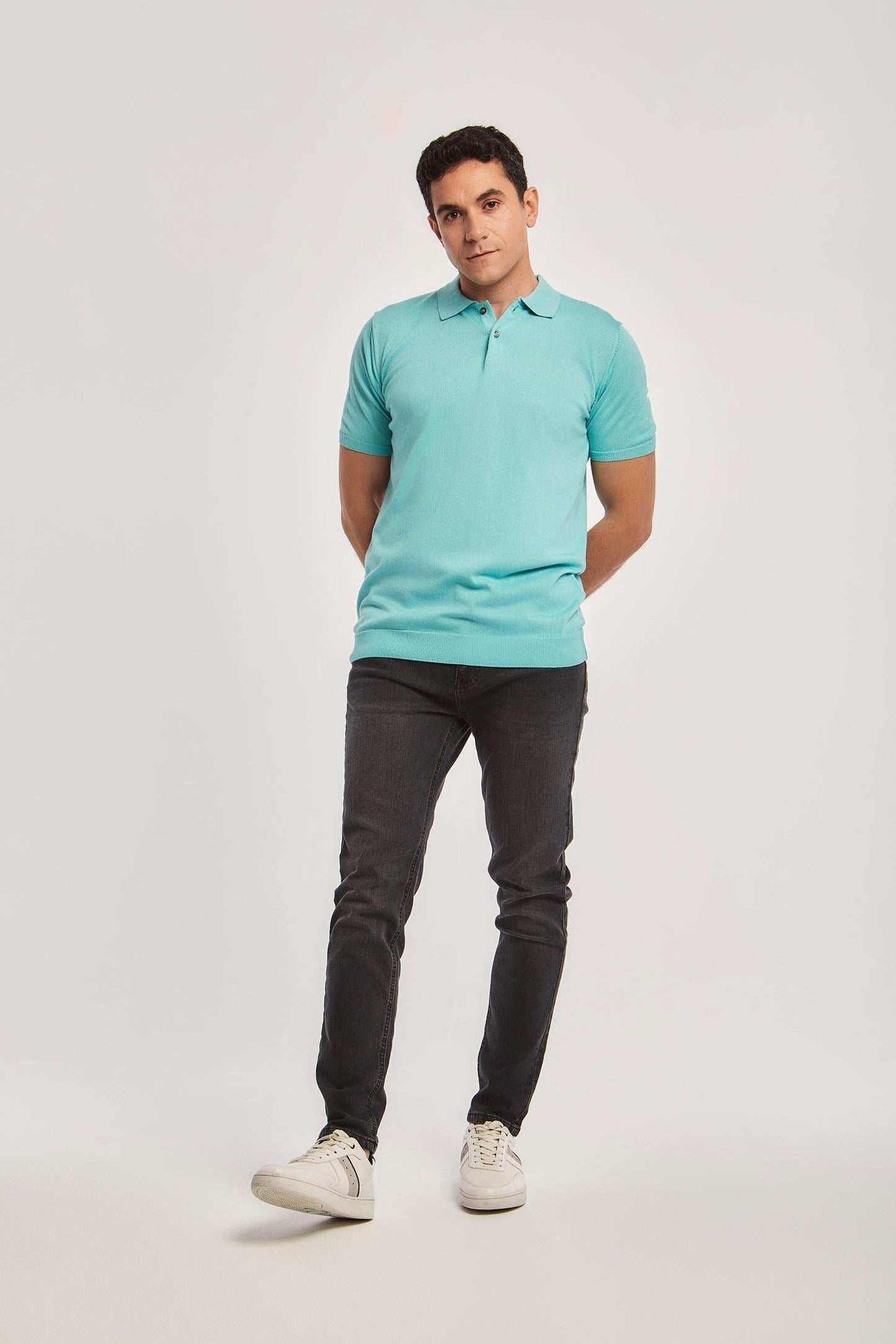 Men Regular Fit Polo - Blue