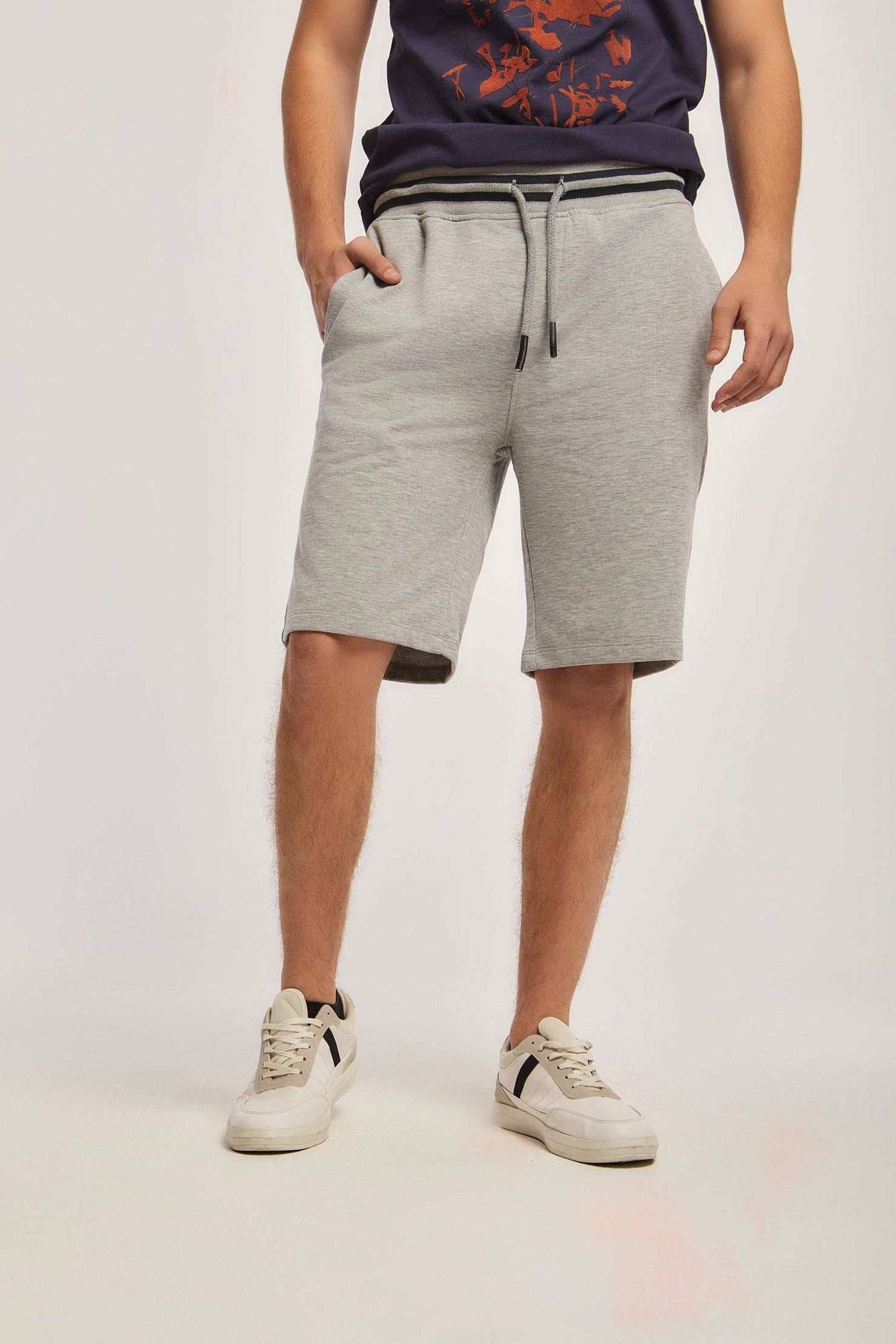 Men Slim Fit Shorts - Grey