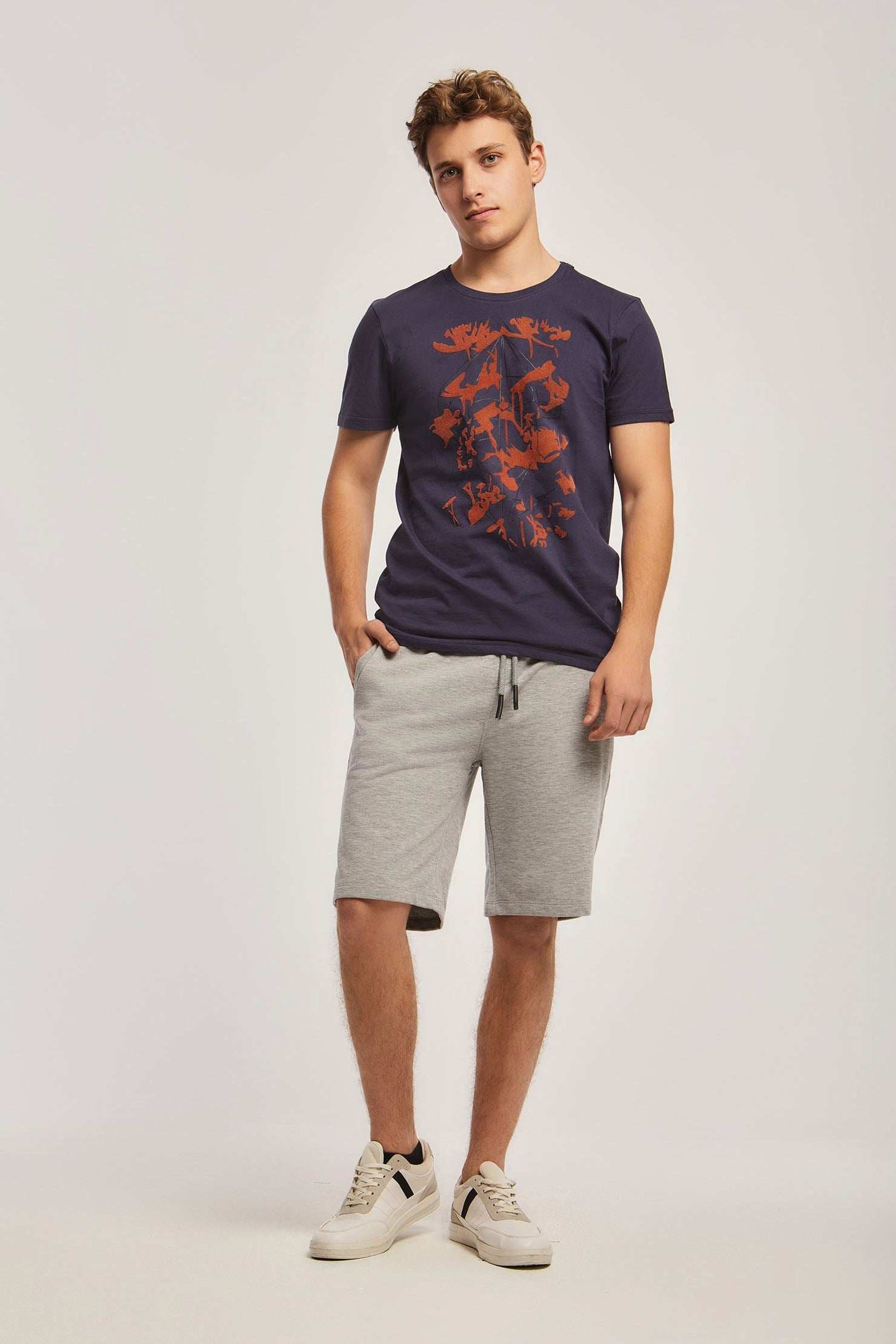 Men Slim Fit Shorts - Grey