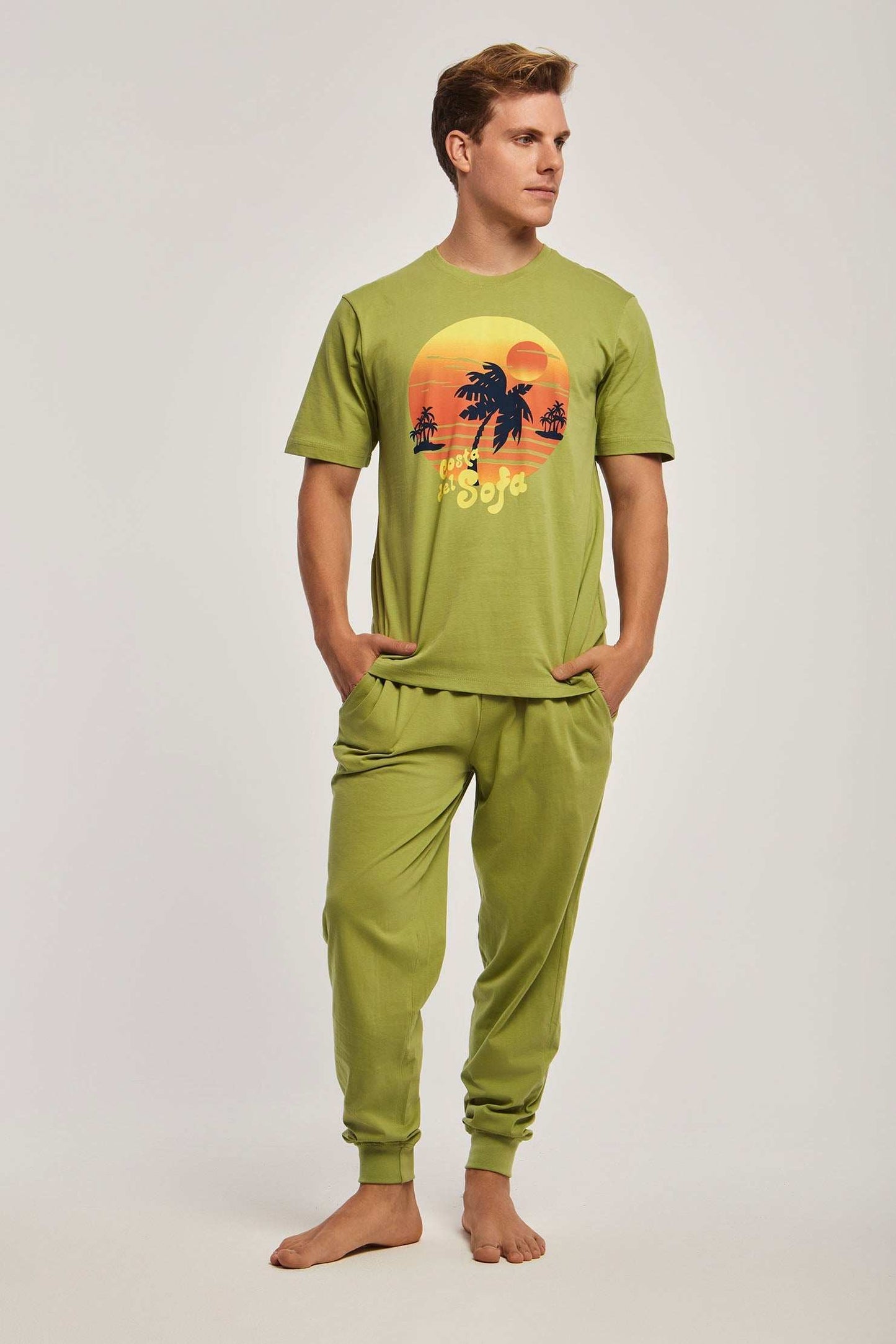 Men Regular Fit Pyjama - Green