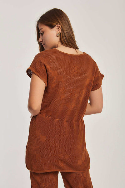 Women Regular Fit Tunic - Brown