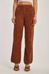 Women Regular Fit Pant - Brown