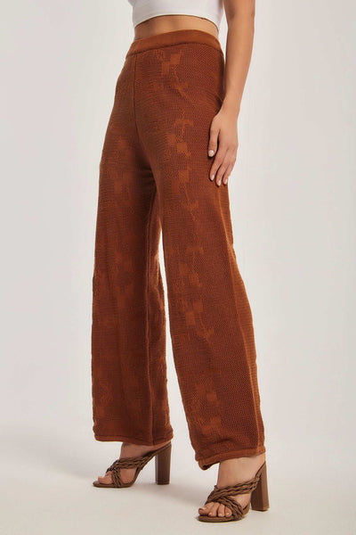 Women Regular Fit Pant - Brown