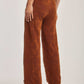 Women Regular Fit Pant - Brown
