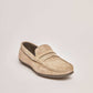 Men Luxury Genuine Leather Shoes Beige
