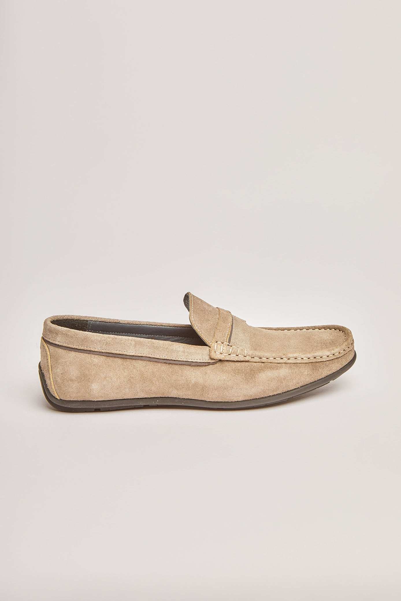 Men Luxury Genuine Leather Shoes Beige