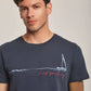 Men Regular Fit T-Shirt -  Navy